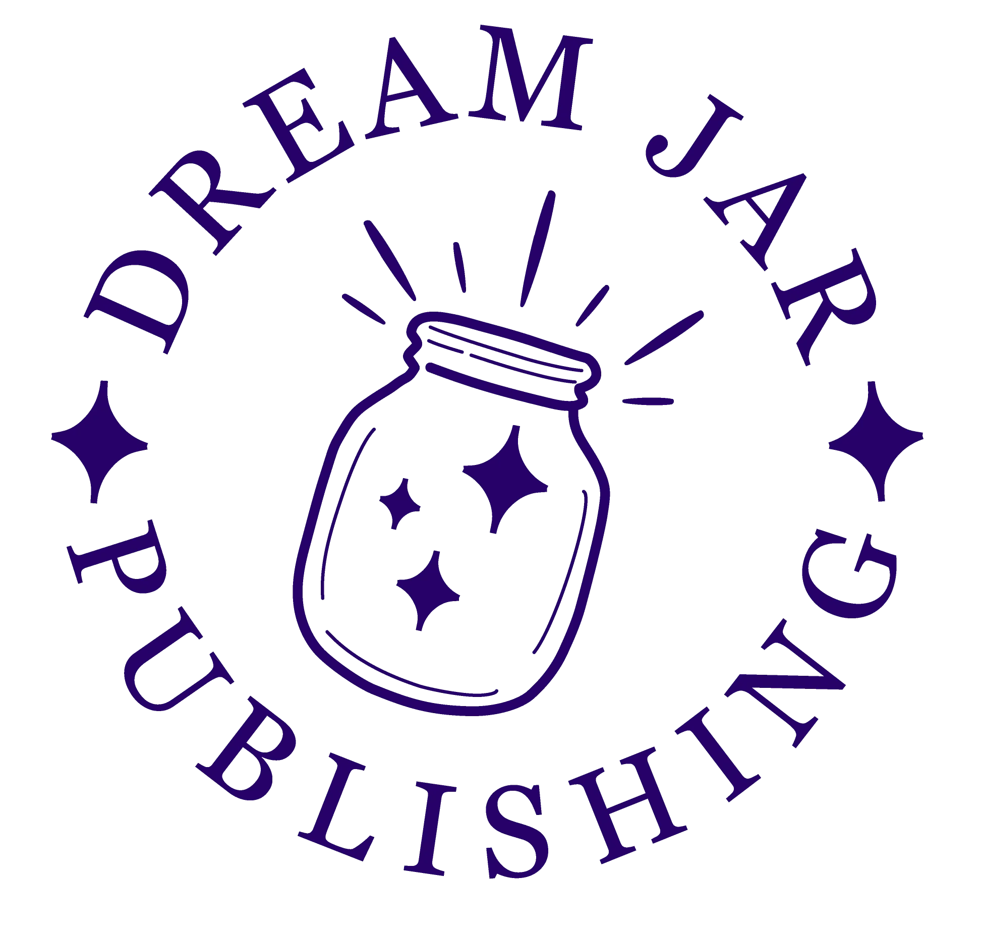 Purple Dream Jar Publishing around glowing jar